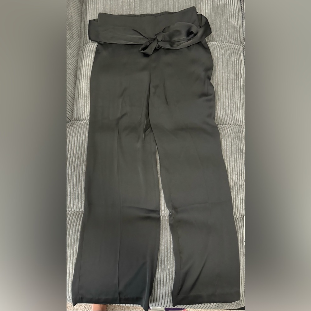Express satin high waist trouser pants